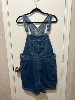 Bill Blass Vintage Denim Shortalls Size Large Utility Coveralls 90s